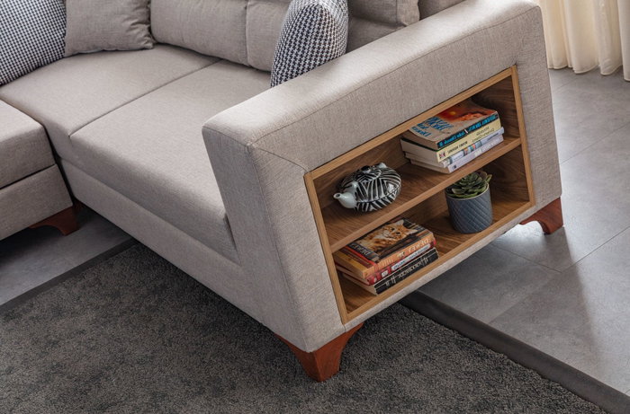 Atelier Del Sofa T-Loft Right - Sofá-Cama Esquinero Crema